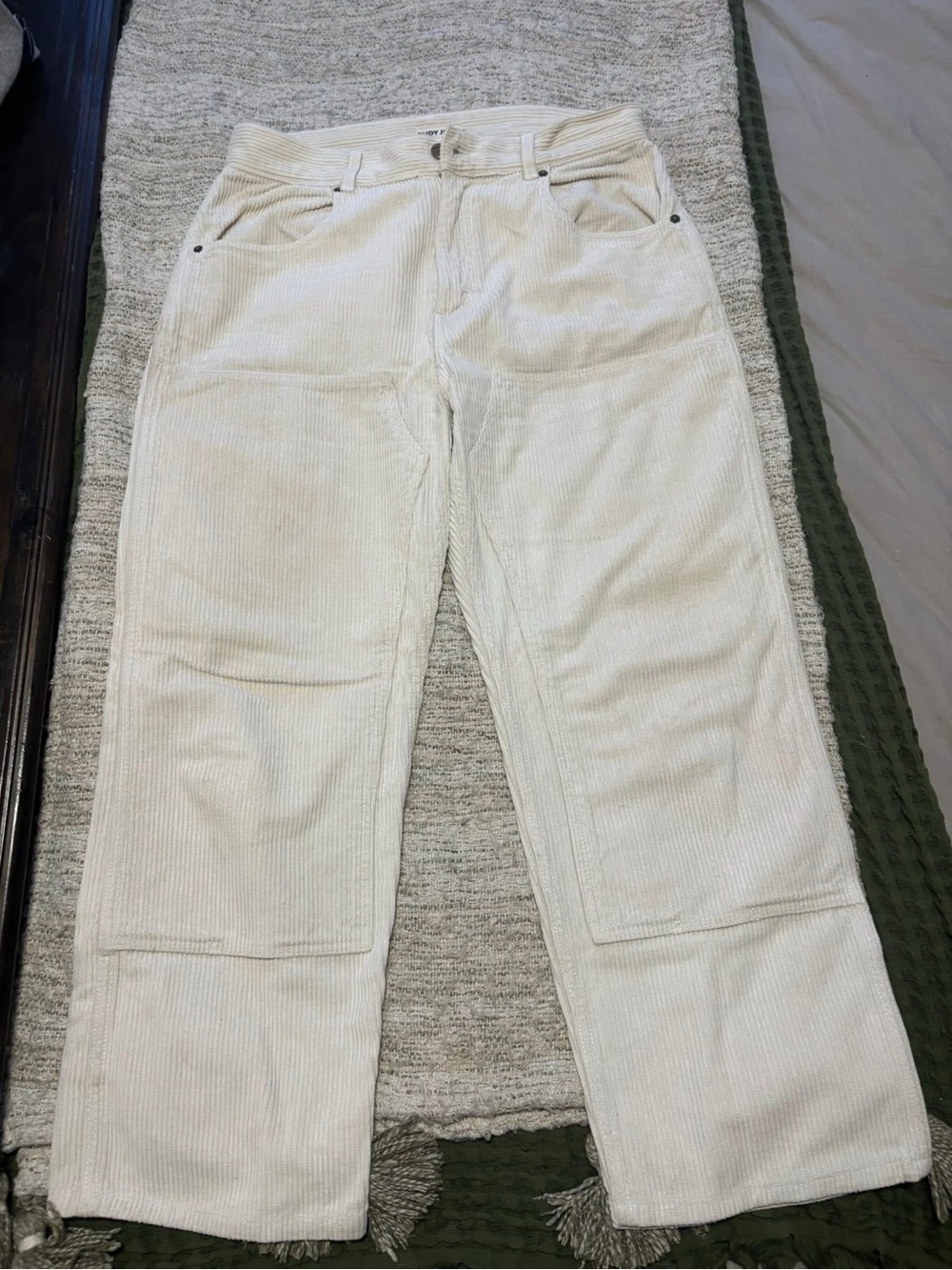 Rudy Jude Ecru, patch-front utility cords. Rare find. RJ size 4 = 32-33”